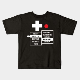 Healing! rpg options menu choosing magic Kids T-Shirt